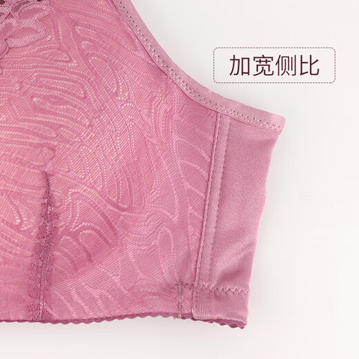Angdiedi special bra for postoperative silicone lactating bra without steel ring fake breasts and fake breast underwear to make up for lace lace Purple 85B