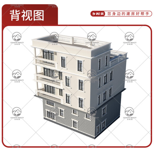 鄉村美别墅设计图纸五层欧式农村自建房设计图纸乡村房屋别墅设计图1049