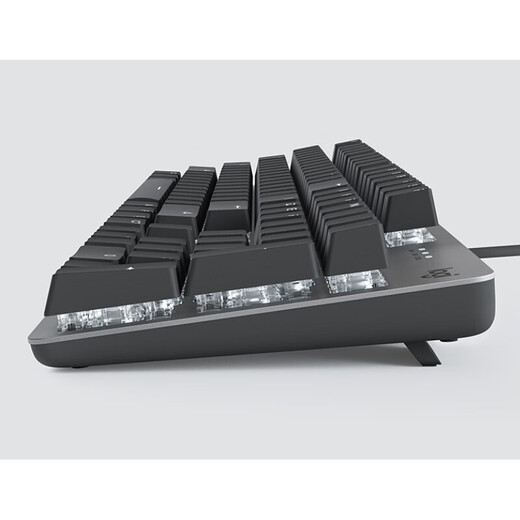 罗技（Logitech） K845机械键盘 有线键盘全尺寸 DIY键帽发光电竞办公键盘吃鸡键盘 【K845小刘鸭系列】 黑色 TTC 茶轴