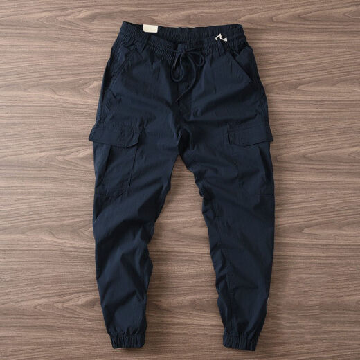 
Commander Bear Spring and Autumn Work Pants Men's Light Outdoor Trendy Outdoor Fashionable Pants Elastic Belt Trendy Pants Men Khaki #15696 Pockets Can be Belted 3XL 145-160Jin [Jin equals 0.5 kg]