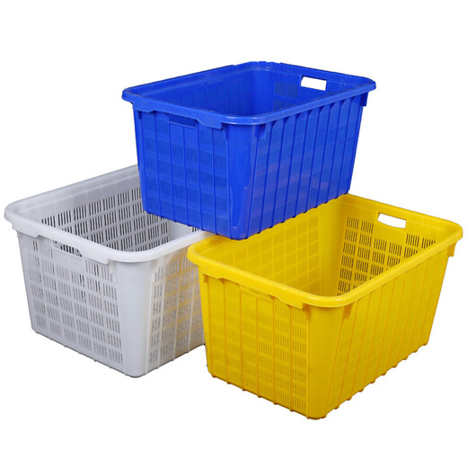 Wujiang New Plastic Turnover Panier de rotation en plastique Panier épaissis rectangulaire Panier de fruits et de légumes Rectangulaires Panier aquatique Grand charon