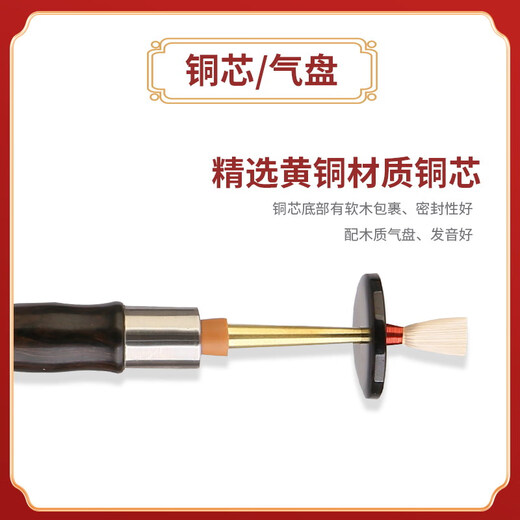 Hongyi Fengming (HongYiFengMing) Ebony D-tune Gold Bowl for Adult Beginner Tutorial Music Score Suona Complete Set
