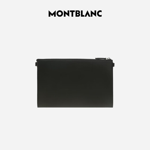 95% new Montblanc (MONTBLANC) gift men's clutch black 130047