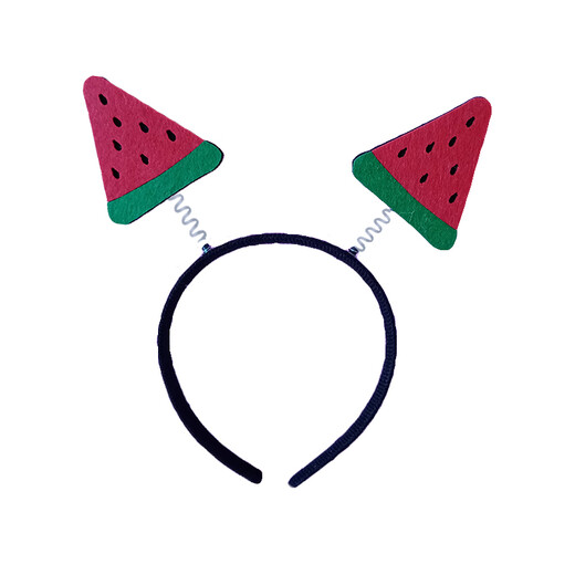 Lingchuan Watermelon Tomato Fruits and Vegetables DIY Spring Headband Festival Funny Student Sports Hair Accessories Customized Cute and Cute Carrot Spring Headband