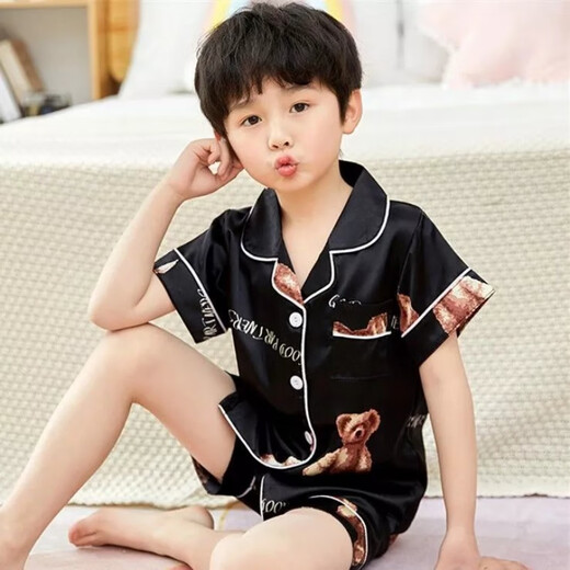 迪士尼（Disney）儿童睡衣男童冰丝短袖家居服夏季男孩初中生大童薄款套装宝宝夏装 673-皮卡丘【男】 【短套-冰丝】 170 16码【建议身高135-145cm】