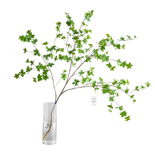 Flower e flow Nordic wind horse drunk wood simulation green plant Japanese hanging clock plant decoration fake tree indoor living room floor-standing potted ornaments A model simulation hanging clock branches
