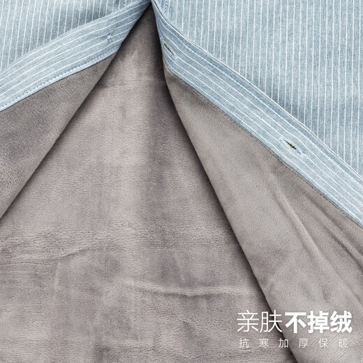 杉杉保暖衬衫男加绒 商务休闲加厚长袖条纹衬衣 CVCT4218加绒款 41