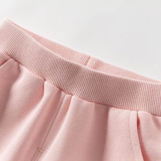 DAVE&BELLA girls' trousers suit autumn new baby boy sports two-piece casual children's jacket children's clothing children's clothing pink ready stock 100 cm (recommended height 90-100cm)