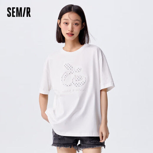 Semir short-sleeved T-shirt women's mid-length cool antibacterial summer loose print 101323100032