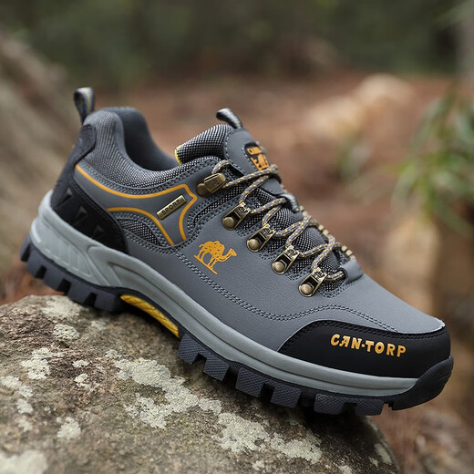 American Camel Mountaineering Herbst Herren Sport Outdoor-Schuhe Große Reiseschuhe Anti-Slip-Wasserddy-Schuhe mit mittleren Alters 46 14088 Grau 38