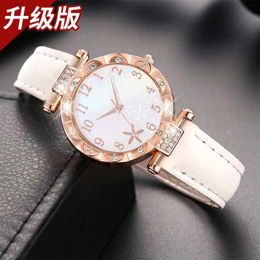 Quartz watch ladies student Korean version simple fashion versatile casual casual atmospheric quartz women's watch white