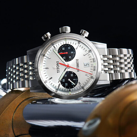 Titoni Swiss Watch erbte Serie Automatische Maschinenstahlgürtel Herrenuhr 94020-S-T4-681 Geschenk