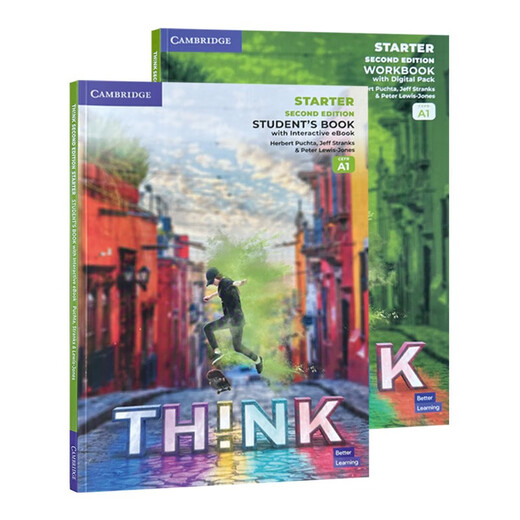 Cambridge Middle School English Course Think Textbook Second Edition Starter Level CEFR A1 Student Book + Exercise Book + Online Account Free Audio Cambridge KET Entry Examination English Textbook Original English Import