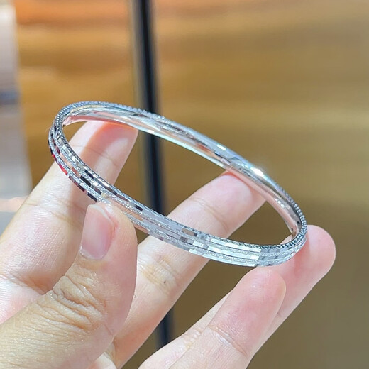 Kaibaolou pt950 platinum bracelet Royal concubine oval platinum bracelet bracelet frosted bright surface PT999 Mother's Day gift 19g solid mouth double sand 5mm remarks ring number customization