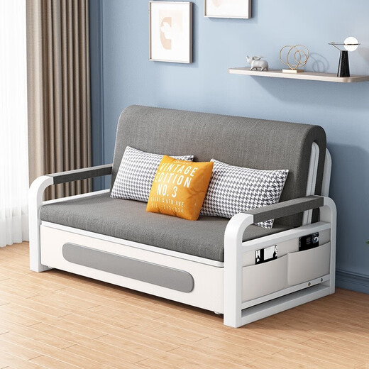 Mengyisheng Sofa Bett faltbare Multifunktions-Push-Pull Dual-Purple-Wohnzimmer kleiner Wohnung Single Doppelbalkon wirtschaftliche Internet-Promi-Modell 1,0 Meter breit [Sponge + Latex-Modell-Speicher]