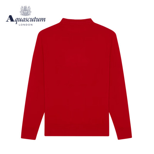 AQUASCUTUM/雅格狮丹冬季新款女士保暖纯山羊绒休闲针织衫Q4867W0041 深红79 M