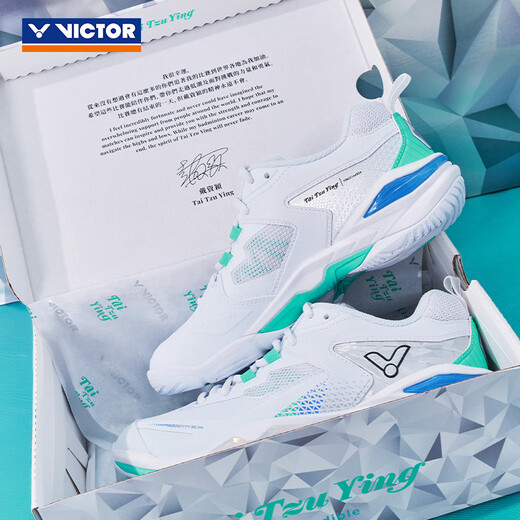 VICTOR威克多 戴资颖专属系列 羽毛球鞋 透气耐磨羽球鞋 P9200TTYNLite AR（亮白/鹦鹉粉绿） 42 (270mm)