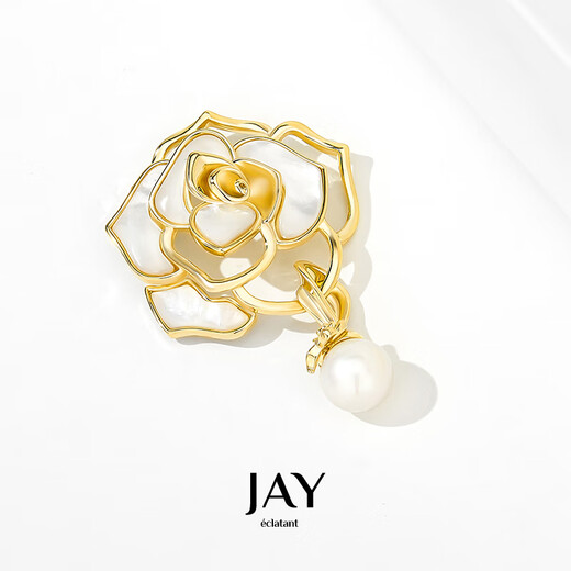 Jay camellia brooch, high-end female corsage pin accessories, birthday gift for mother, mother-in-law and elders