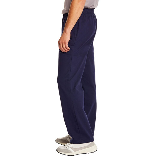 HANES Essentials sweatpants men's cotton knitted pants with pockets navy blue small