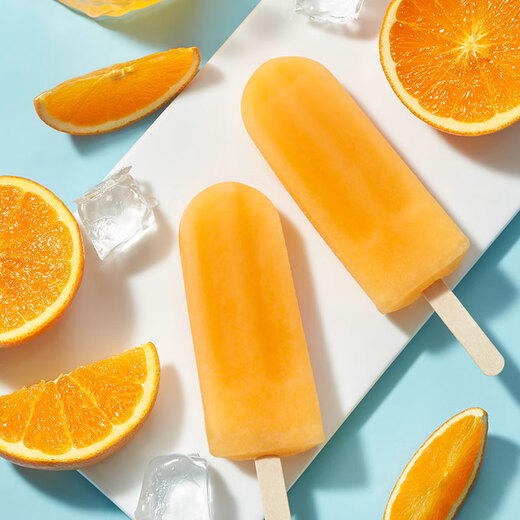 Guangming Brand Zhengguanghe Orange Juice Soda Popsicle 70g*6 Pack Orange Popsicle Ice Cream Cold Drink Ice Cream