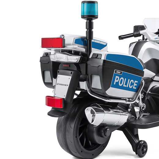 CHILOKBO BMW Children's Electric Motorcycle Two-wheeled Extra Large Size Double Children's Toy Police Car Birthday Gift Soft Wheel