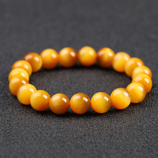 Nianfu natural tiger eye stone loose beads gold blue red yellow cat eye stone loose beads DIY bracelet tiger clear stone crystal beads disciple separation beads collection grade yellow tiger eye 16mm/piece