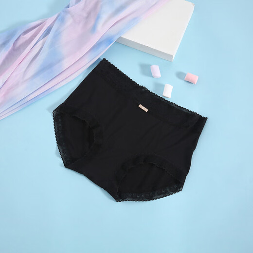 Jean-vis [paquete de tres piezas] Resumen antibacteriano modal para mujeres Summer Stretch Women Briefs LQ Black + Light Pink + Light Khaki 6218 F [Peso recomendado 80-140Jin [Jin equivale a 0.5 kg]]]