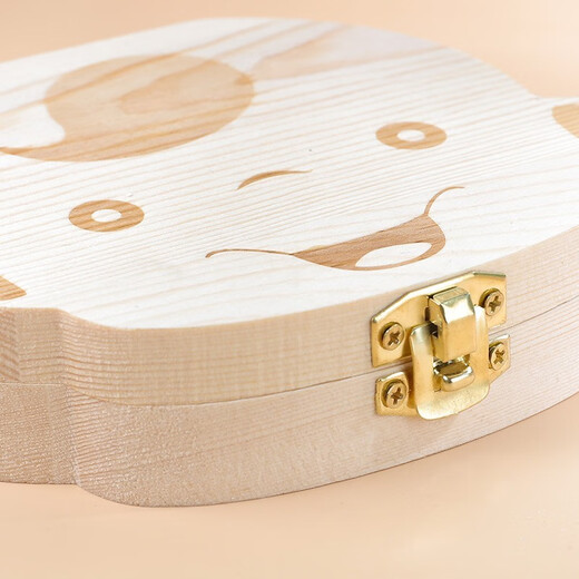 Kinderbabyzähte Gedenkbox, Babyzähne Ersatzbox, Babyzähnekiste, Mädchen, Kinderzähnekollektion, Zähne Ersatz für Gedenkschachtel, Zähnepraxis, Wollsouvenir, Massivholz -Babyzähne -Schachtel (Baby Boy)