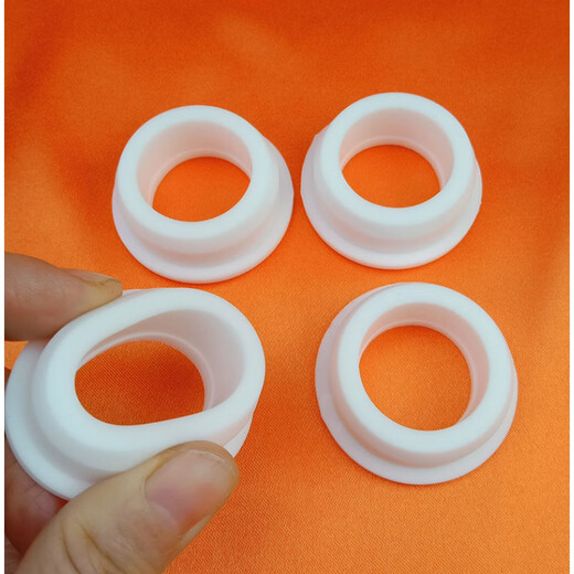 Huidingxin medio sobre bobina 24-58 mm tapón de silicona con orificio pasante caucho de silicona manguito de cable recto tapón de bobina manguito protector XY-7027 A = 25 (agujero pasante 15) blanco