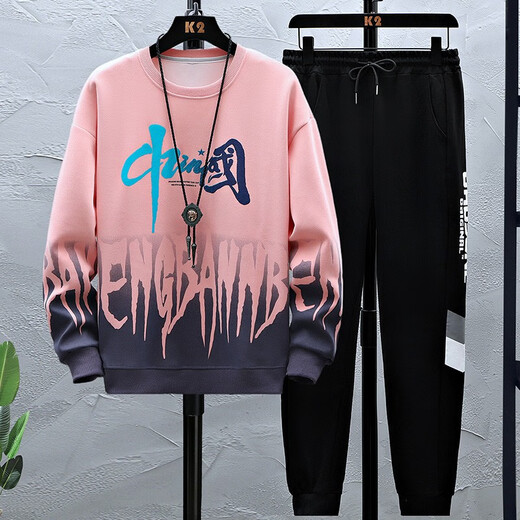 
Boledi 13-year-old boy spring and autumn pure cotton sweatshirt 15 middle school students long-sleeved T-shirt 16 teenagers big children's base shirt top 683-k556 gray (sweatshirt + pants) 170 XL (recommended weight 120-140 Jin [Jin equals 0.5 kg])
