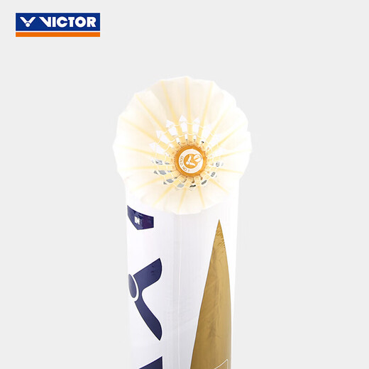 VICTOR威克多羽毛球金黄1号鸭毛球比赛训练用球2速 12只装