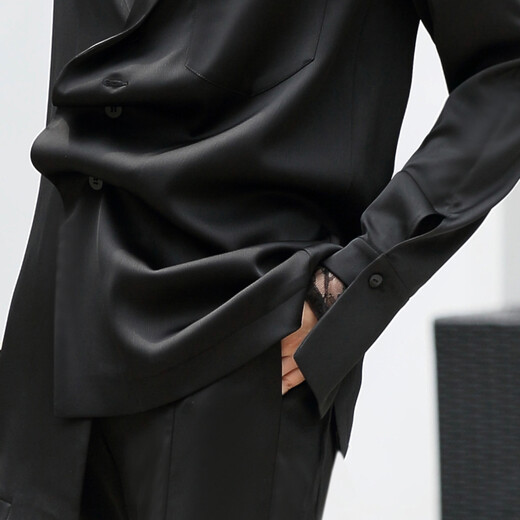 AMII Women's 2025 Minimalist European Station Suit Casual Pants Suit Autumn New Medium Long Loose Lapel Outer Black (Top) XL 170/92A