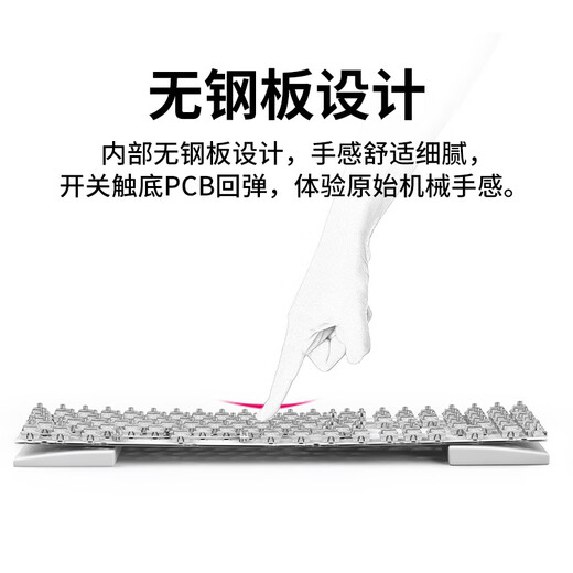 CHERRY Cherry MX2.0S Mechanical Keyboard Gaming Keyboard Office Keyboard Computer Keyboard Full Size Keyboard Wired Keyboard Cherry No Steel Structure White Tea Roller