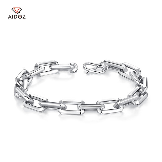 Aido Diamond Premium Platinum Bracelet Men's Style pt950 Platinum Cross Card Ground Chain Bracelet Length Selection Tips Wearing Length = Net Hand Circumference Add 1.5-2cm More