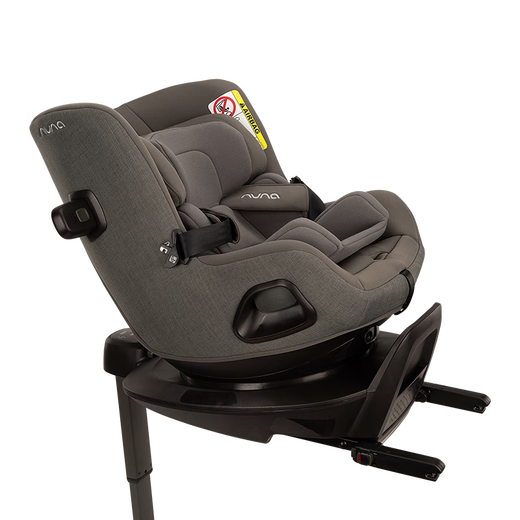NUNA child safety seat 360-degree rotation 0-4 years old car baby seat ADAC high score i-Size certification PRUU original national standard calm gray (ADAC high score recommendation)