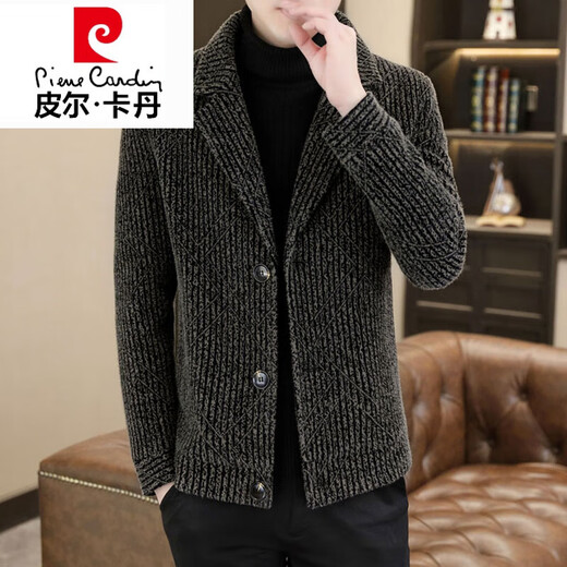 皮尔卡丹（pierre cardin）2025年新款高端轻奢毛呢子外套男士秋冬季休闲西装领夹克男加厚款 浅灰 6636 L (105~120斤)