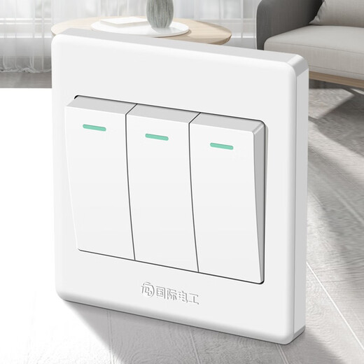 Internationaler Elektriker Typ 86, komplett aus Kunststoff, weiß, verdeckte Schaltersteckdose, Fünf-Loch-Steckdose, Haushalt, Ein-Einzel-Doppelsteuerung, Fünf-Loch-Lichtschalter, Ein-Ein-Einzelsteuerung