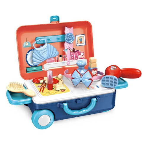 
Feidule Children's Little Doctor Playing House Toys Mini Kitchen Girls Baby Travel Li Hand Trolley Boy Tools Doctor Dual-Use Hand Trolley Box