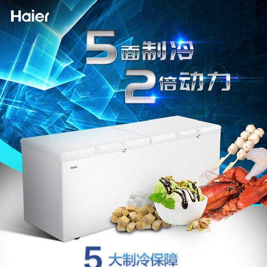 Haier-Gefrierschrank, der kommerziell für 500 Liter und über hohe Kapazitäten horizontaler Gefrierschrank-38-Grad-Ultra-Temperatur-Meeresfrüchte-Schnellgefrierschrank, Doppel-Open-Tür-Gefrierschrank, tiefgekühltes Schnellfrierter, elektronische Temperaturkontrolle BC/BD-829HEZ 829L verwendet wird