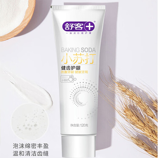 舒客小苏打健齿护龈牙膏 清新口气  减少牙菌斑 健齿护龈120g（1支装）