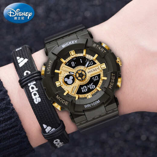 
Disney watch male student sports water junior high school students teenager electronic watch luminous swimming middle school boy electronic watch orange transparent belt MK-15052G1