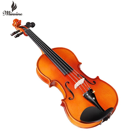 
Minsine handmade solid wood violin for adults, men and women beginners, grade exams, and musical instruments for adults and children. 4/4 patterned ebony style (playing level) Shunfeng