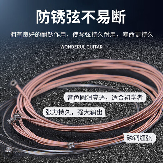 爱丽丝A206SL民谣吉他弦一套镀膜防锈琴弦011-052吉他配件