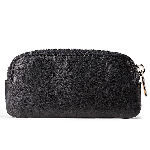 Bolsa de llave de pabina, billetera de cupón multifunción plantada de coches de primera capa, bolsa de cupón multifunción, bolso pequeño universal masculino y femenino PB517 negro