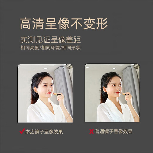 新艺鸿运门后镜子免打孔穿衣镜贴墙挂墙全身镜家用挂门镜宿舍卧室试衣镜 经典黑 【挂门、粘贴、壁挂】50*160免打孔+送配件
