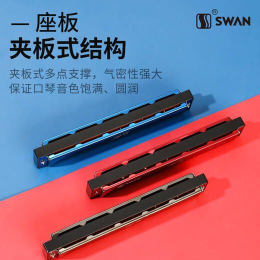 Swan 24-Loch Polyphonische C-Tune Mundoniconica für Anfänger und Studenten Einführende Professionelle für erwachsene Instrumente 24-Loch-Polyphonische C-Tune Athen Schwarz