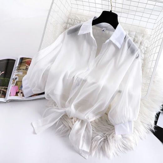 Zhidou Dou's cardigan for women in summer with long skirt, large size, fat mm, chiffon short jacket, shirt, shawl 300 Jin [Jin equals 0.5 kg] i White 756 straps are good 5XL code 200-230 Jin [Jin equals 0.5 kg]