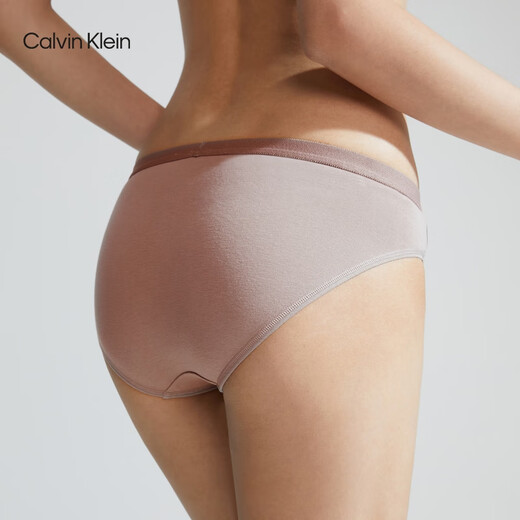 
Calvin Klein underwear women's Maillard ck jacquard waist cotton bottom crotch sexy bikini briefs women QF7403AD PET-Gray Coffee 1 S