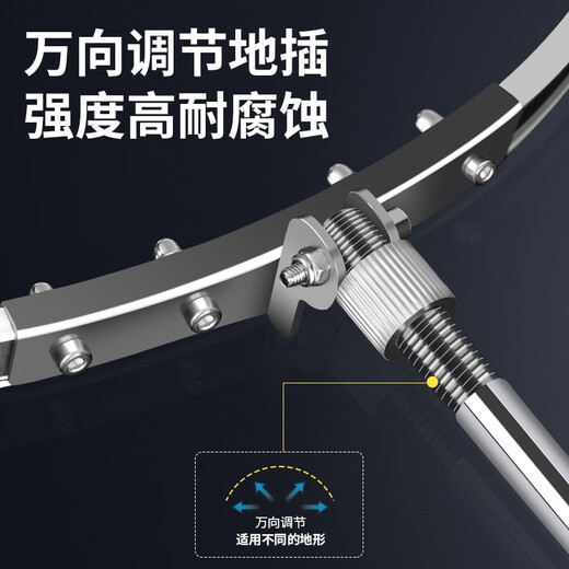 Jiangyue square fish guard aluminum alloy ring universal positioning card edge small fish guard easy to carry live fish bag fish net bag fishing gear 38cm 4m Fuhu Fei Kou/Pack + Fei Kou Needle