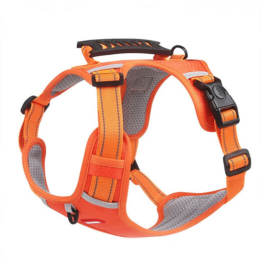 Front Pet Harness Dog Walking Traction Corgi Teddy Medium Dog Puppy Vest Type Explosion-proof Dog Harness Orange M